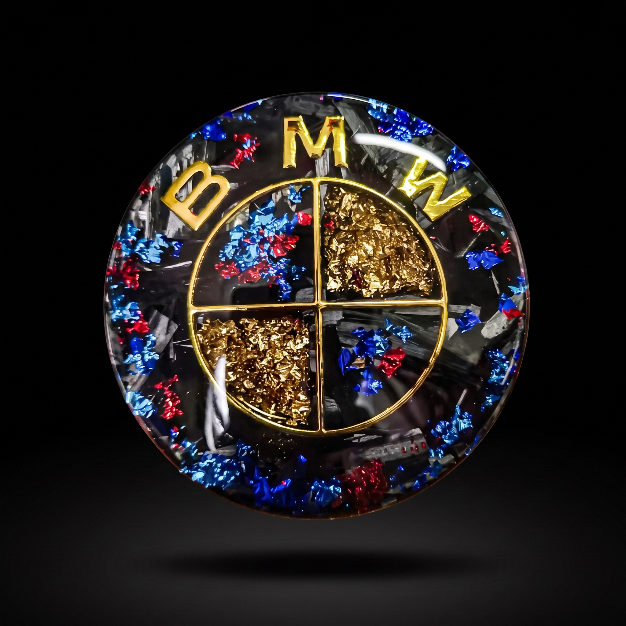 Royal Mosaic — Forged Carbon Badge
