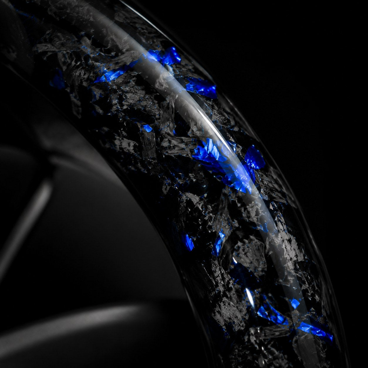 Forged carbon fibre weave detail