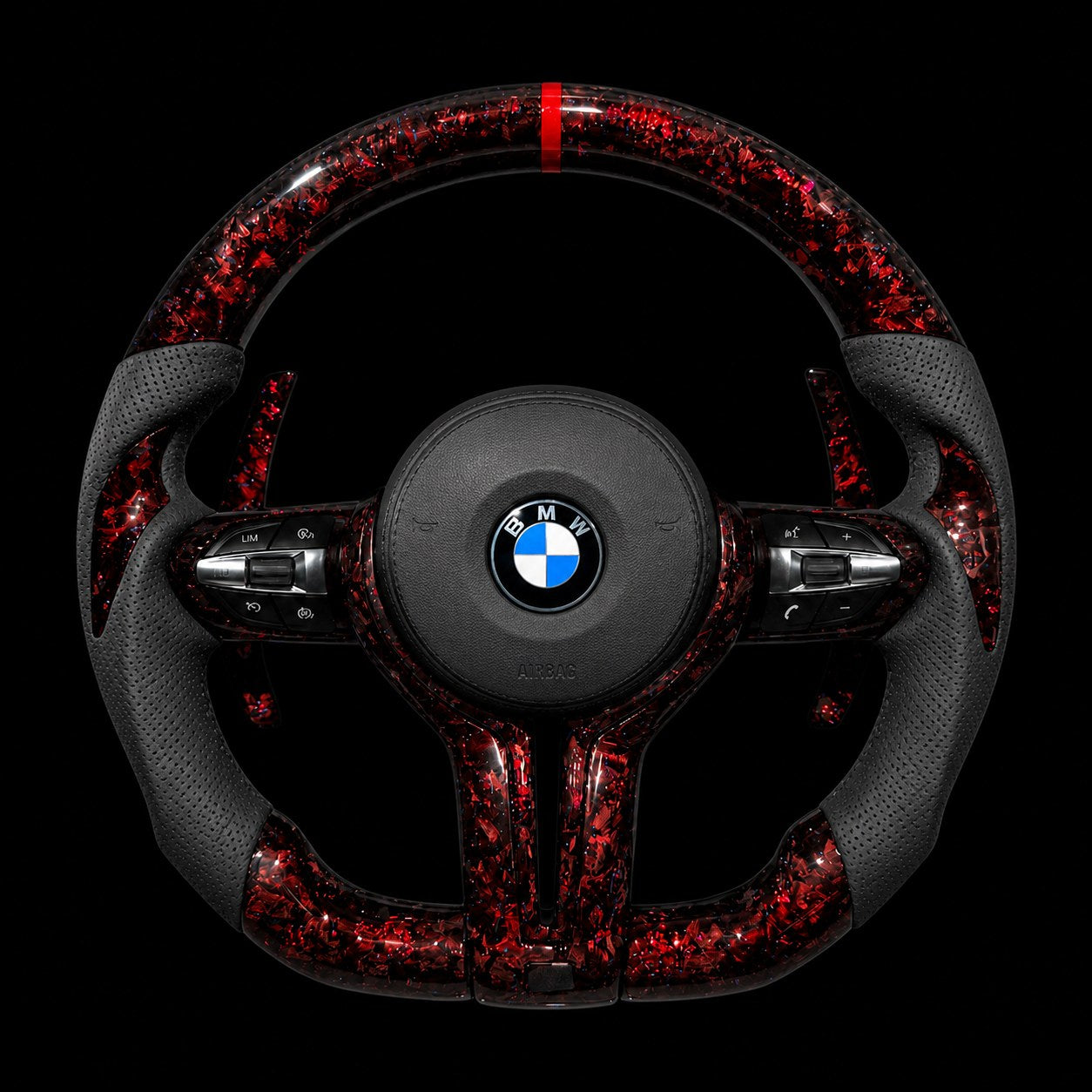 REVMODE steering wheel — Red forged